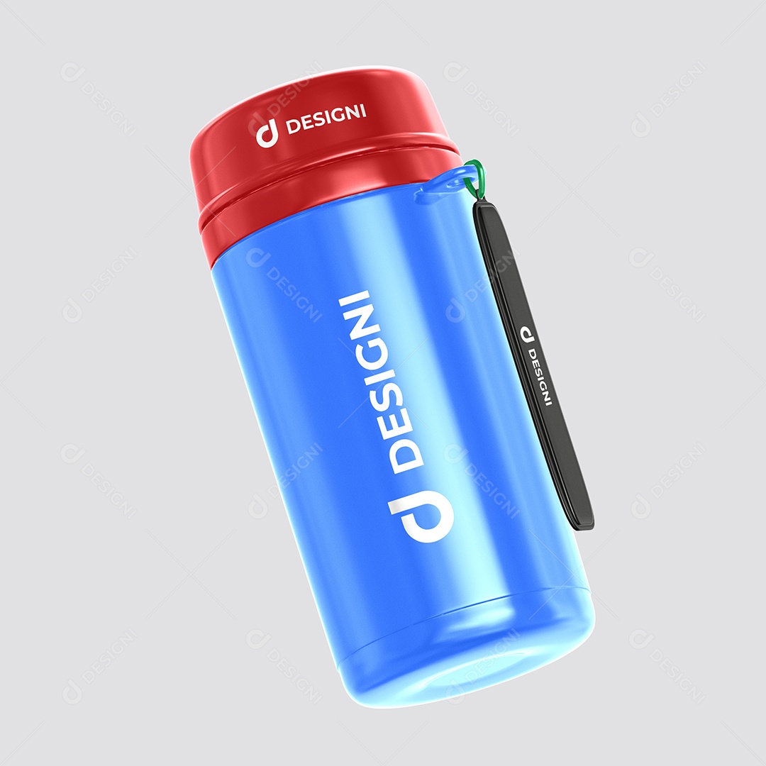 Mockup de Garrafa Térmica PSD Editável
