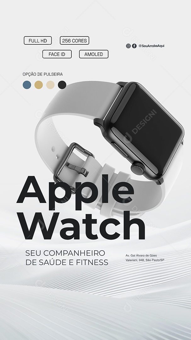 Story Loja da Apple Watch Social Media PSD Editável