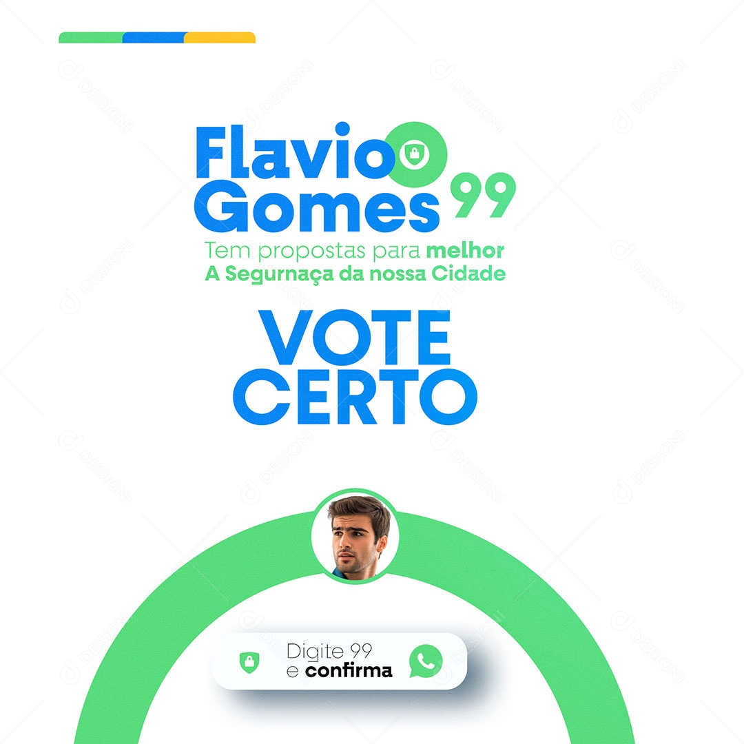 Flavio Gomes 99 Vote Certo Social Media PSD Editável