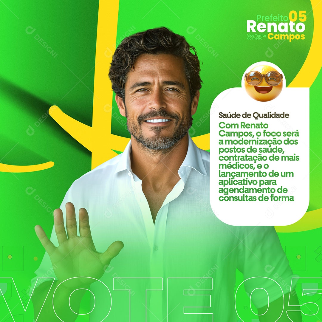 Saúde De Qualidade Com Renato Campos Social Media PSD Editável
