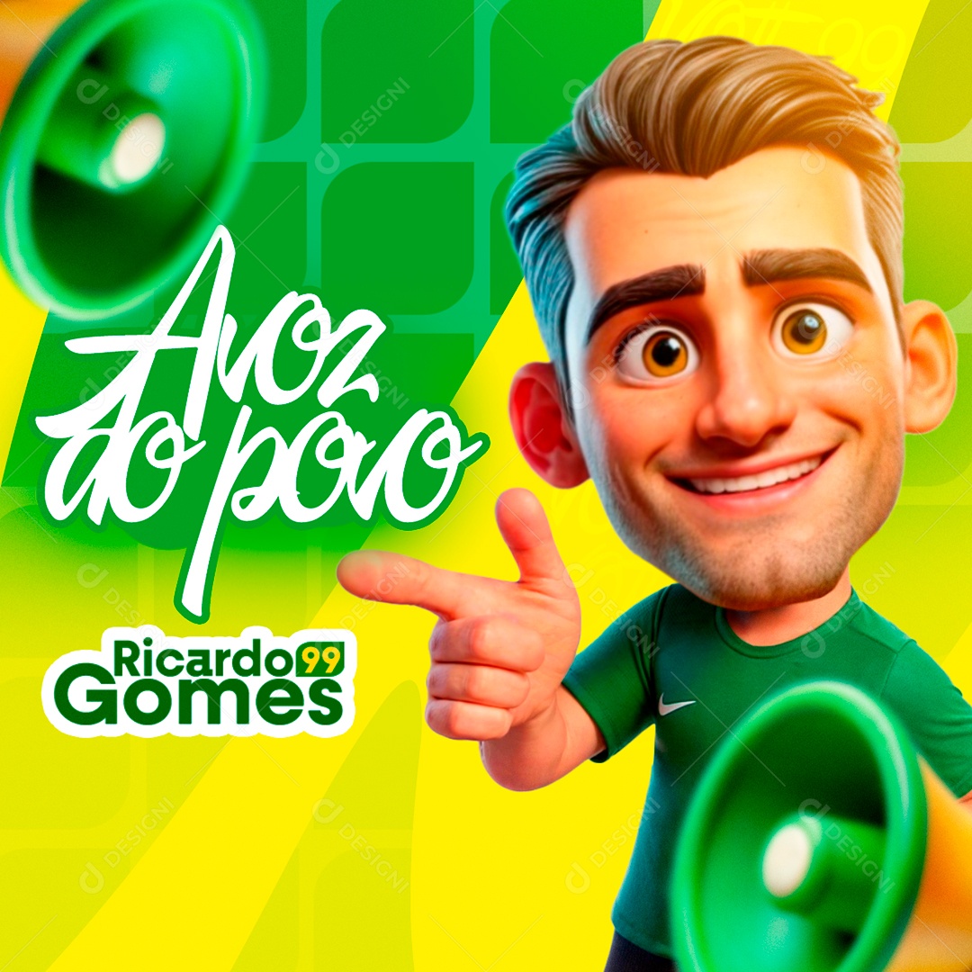 A Voz Do Povo Ricardo Gomes Social Media PSD Editável