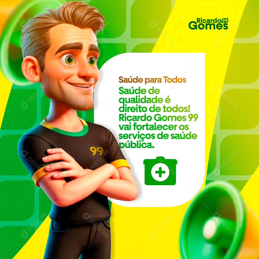 Saúde Para Todos Social Media PSD Editável