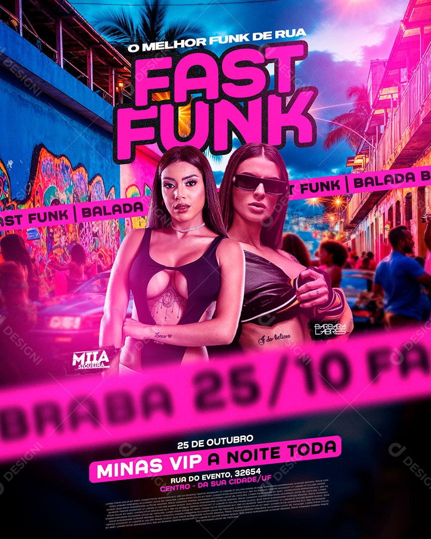 Feed Flyer Fast Funk Social Media PSD Editável