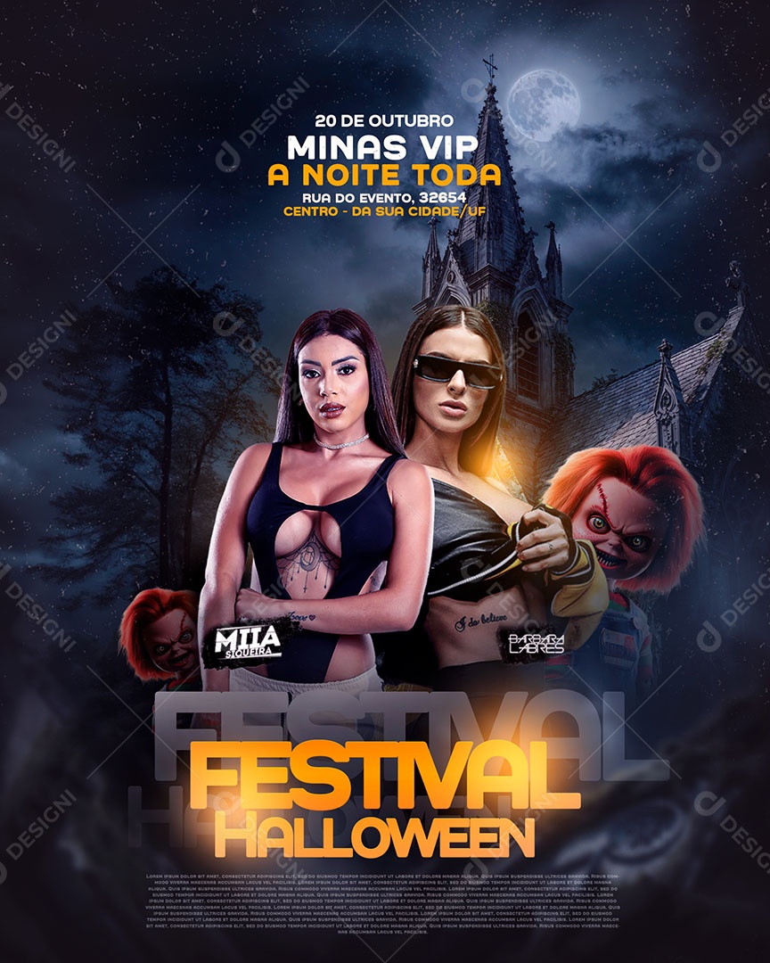 Feed Flyer Festival Halloween Social Media PSD Editável
