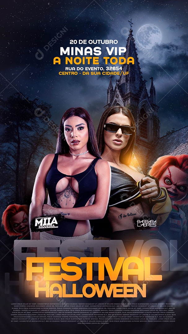 Story Flyer Festival Halloween Social Media PSD Editável