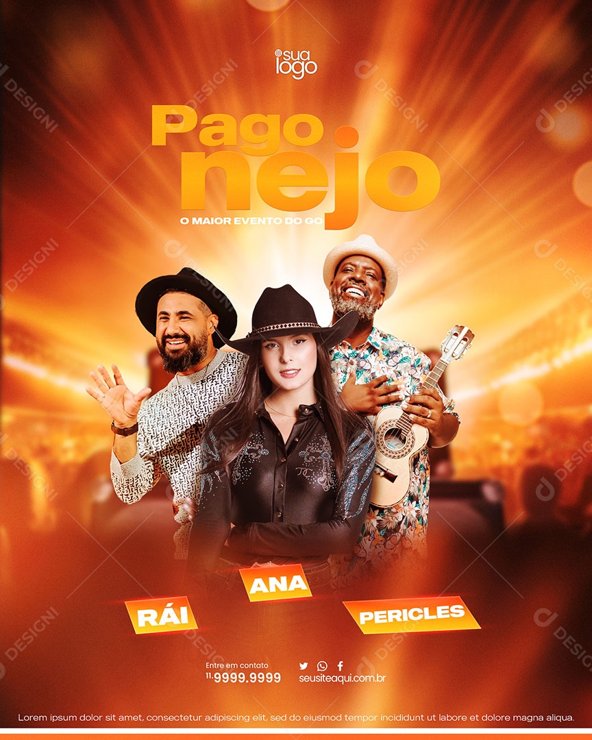 Feed Flyer Pagonejo Social Media PSD Editável