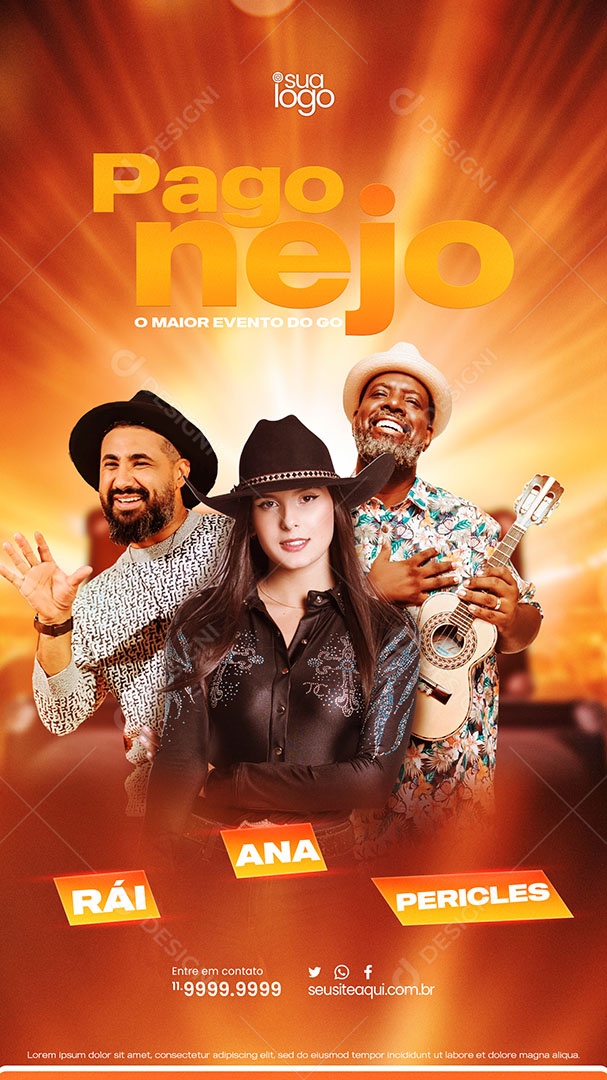 Story Flyer Pagonejo Social Media PSD Editável