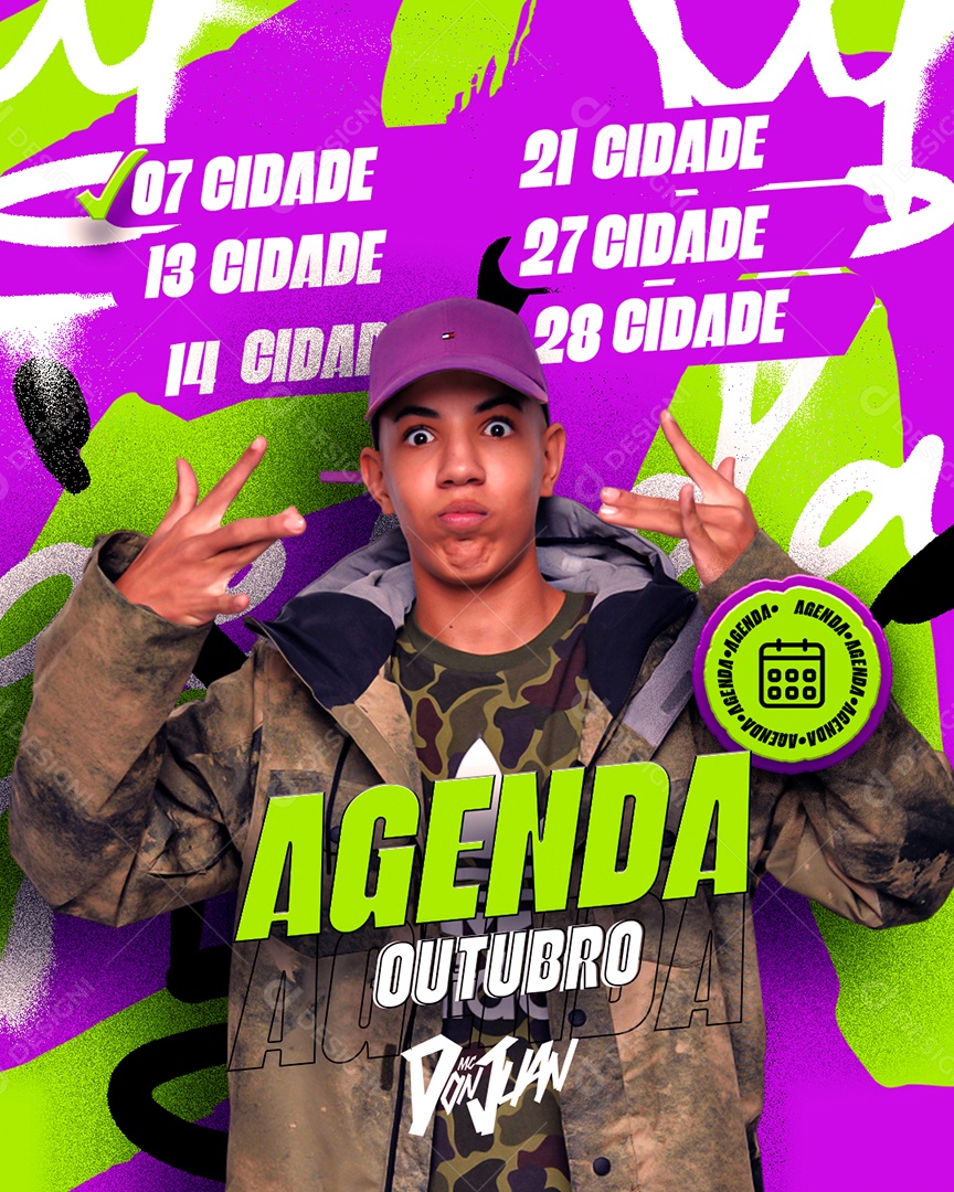 Flyer Agenda De Shows Social Media PSD Editável