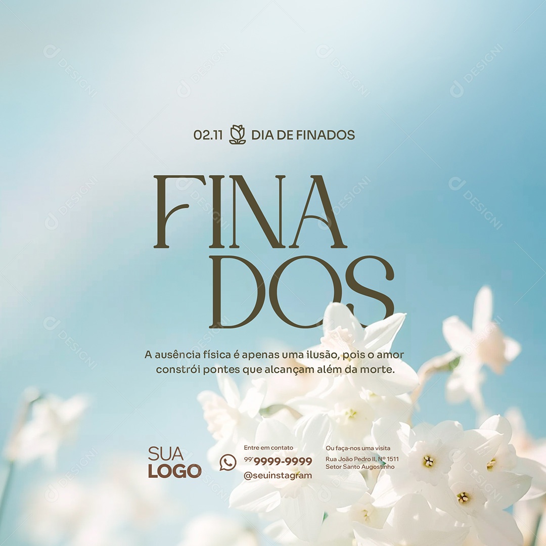 Dia de Finados 02 de Novembro Social Media PSD Editável