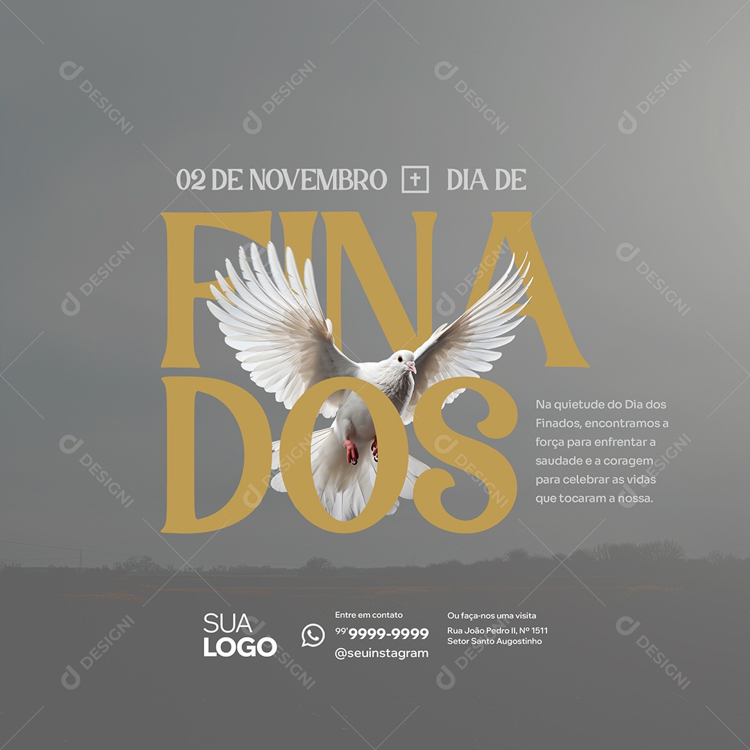 Dia de Finados 02 de Novembro Social Media PSD Editável