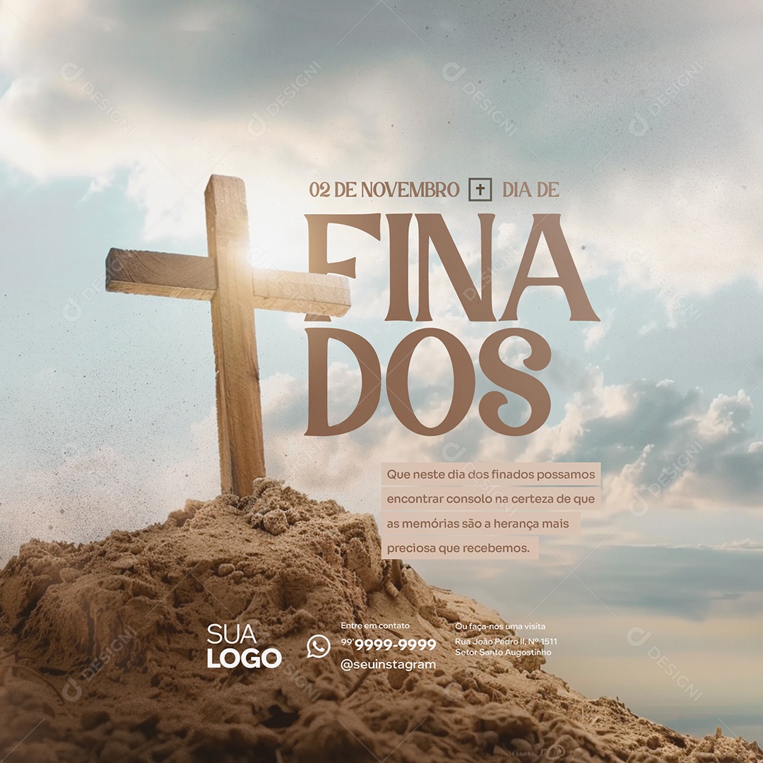 Dia de Finados 02 de Novembro Social Media PSD Editável