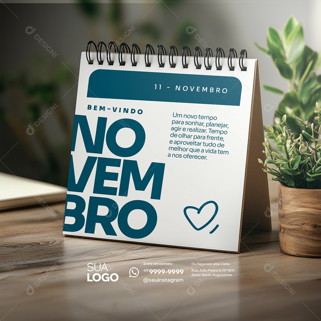 Bem Vindo Novembro Social Media PSD Editável