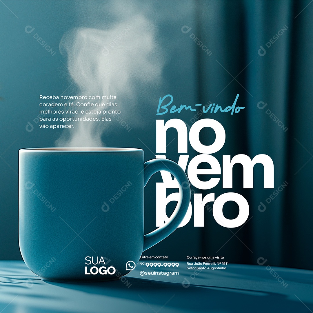 Bem Vindo Novembro Social Media PSD Editável