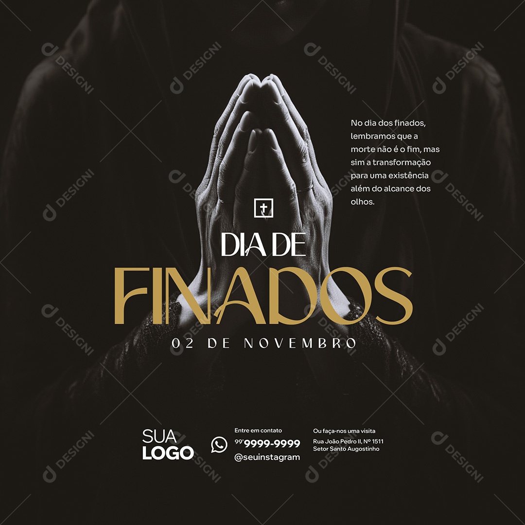 Dia de Finados 02 de Novembro Social Media PSD Editável