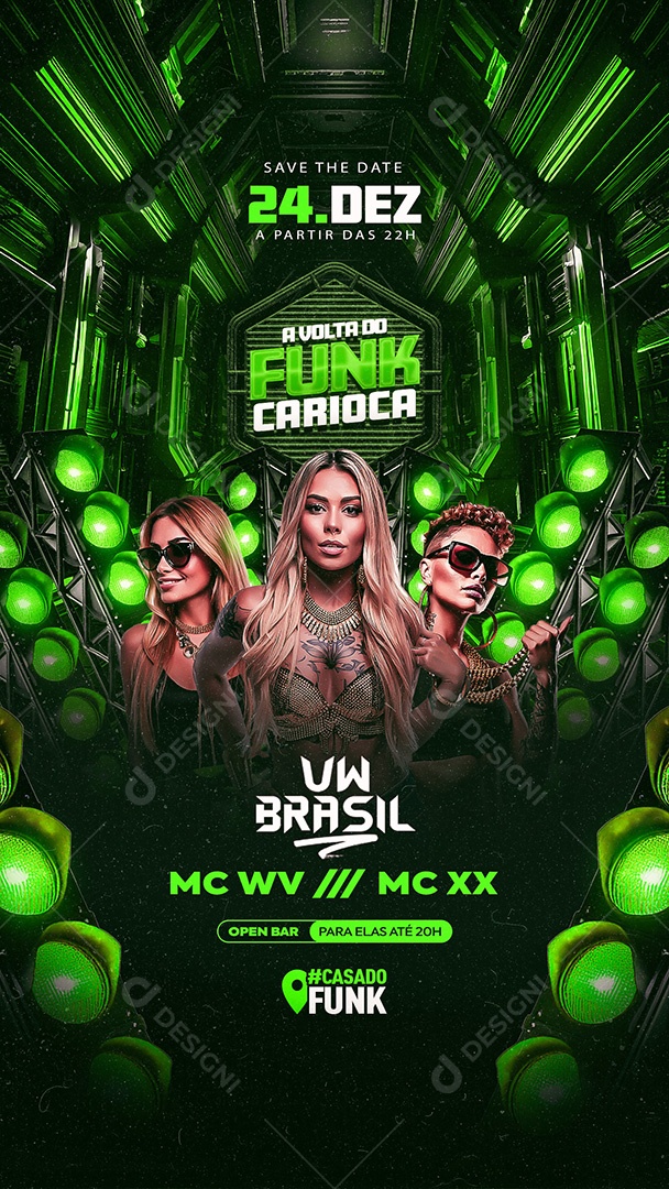 Flyer Funk Carioca Social Media PSD Editável