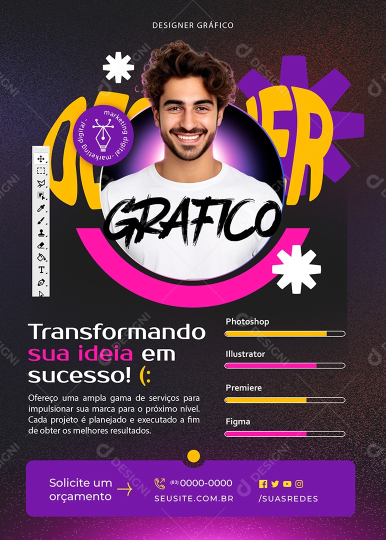 Flyer Designer Gr fico Transformando Sua Ideia Social Media PSD 