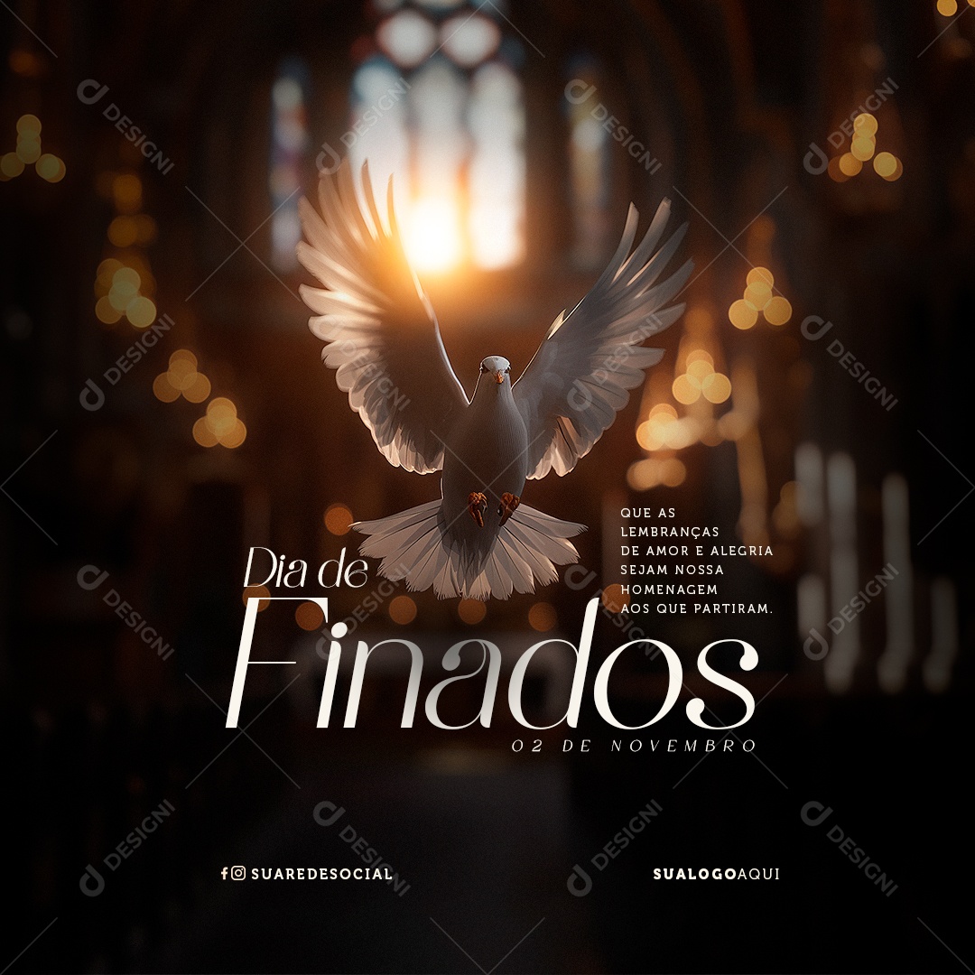 Dia de Finados 02 de Novembro Social Media PSD Editável