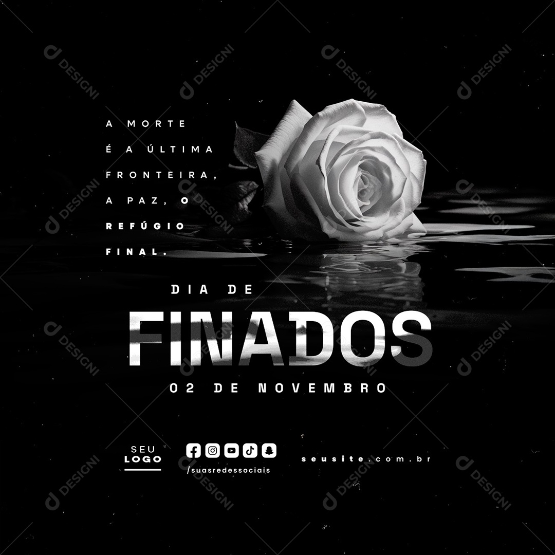 Dia de Finados 02 de Novembro A Morte é a Última Fronteira Social Media PSD Editável