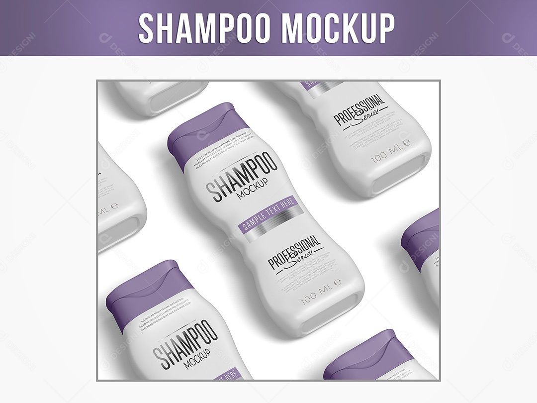 Embalagem de Shampoo Mockup PSD Editável