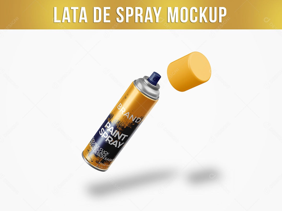 Lata de Spray Mockup PSD Editável