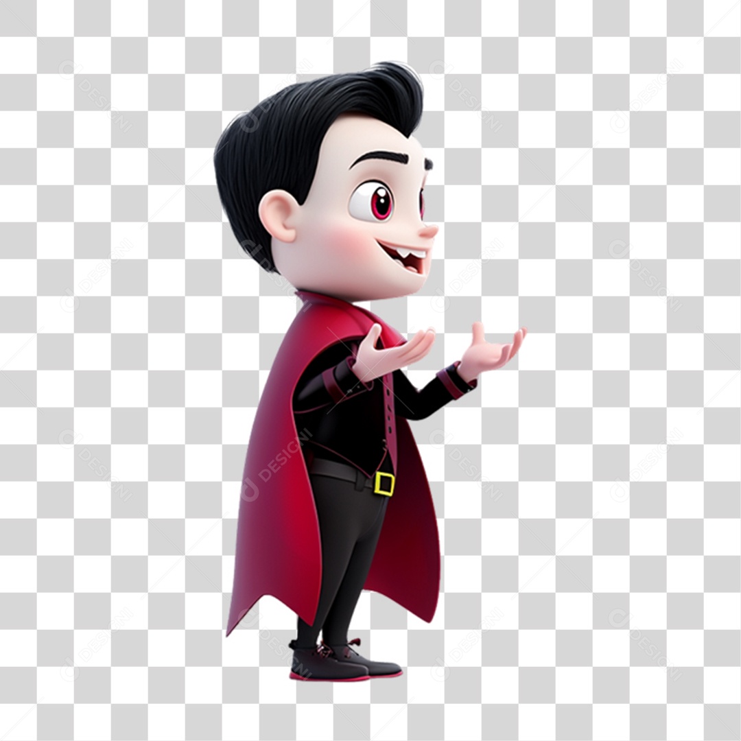 3D Element Halloween Character Dracula PNG Transparent