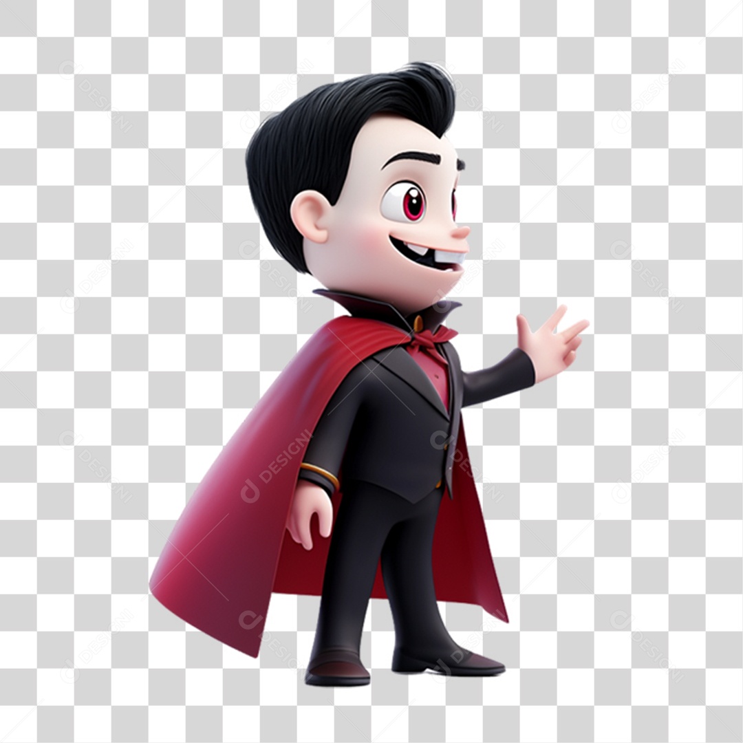 3D Element Halloween Character Dracula PNG Transparent
