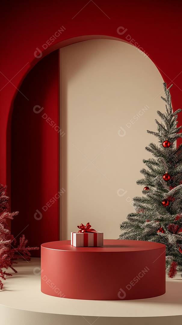 Fundo de cor única de pódio de produto vazio