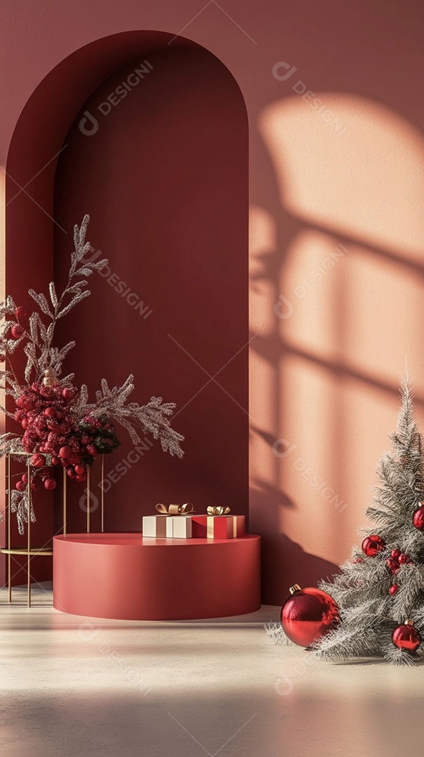 Fundo de cor única de pódio de produto vazio