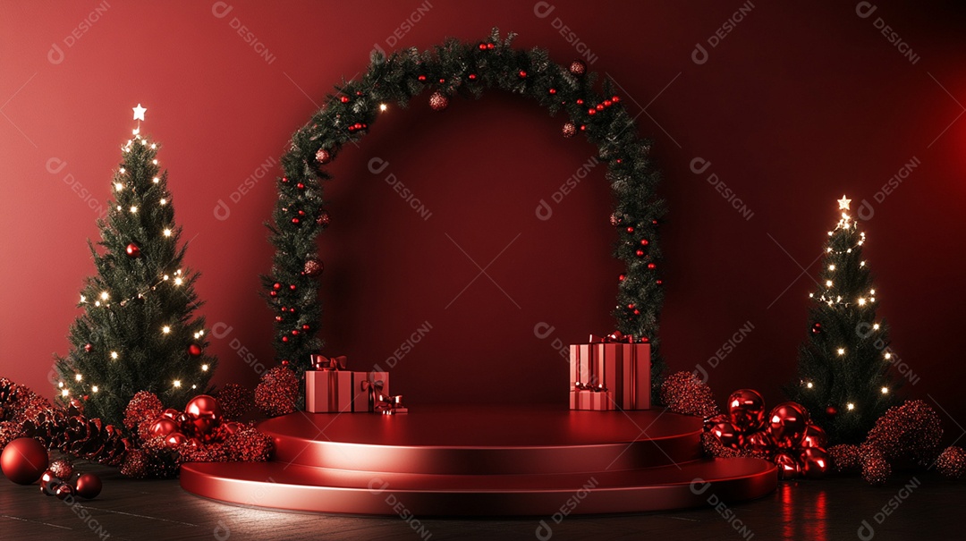 Fundo de cor única de pódio de produto vazio