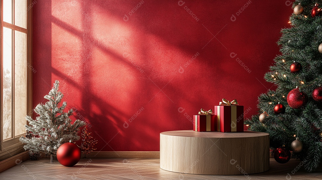 Fundo de cor única de pódio de produto vazio