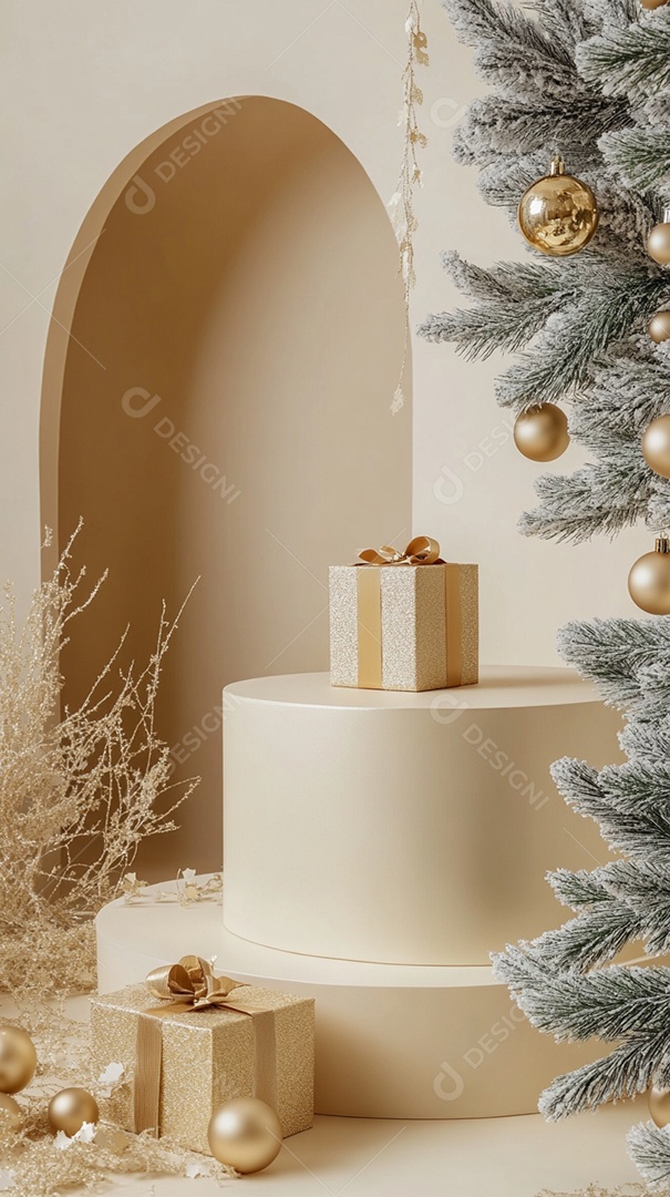 Fundo de cor única de pódio de produto vazio