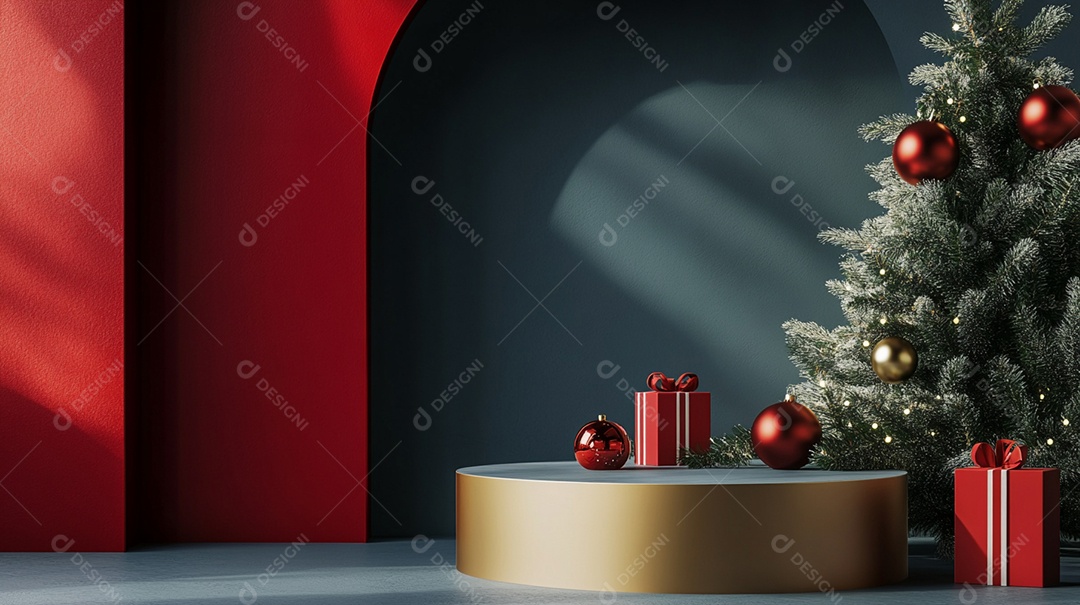 Fundo de cor única de pódio de produto vazio