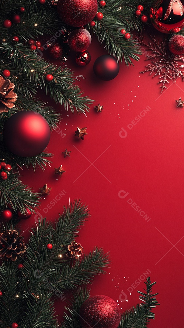 Fundo de Natal com cor vermelha