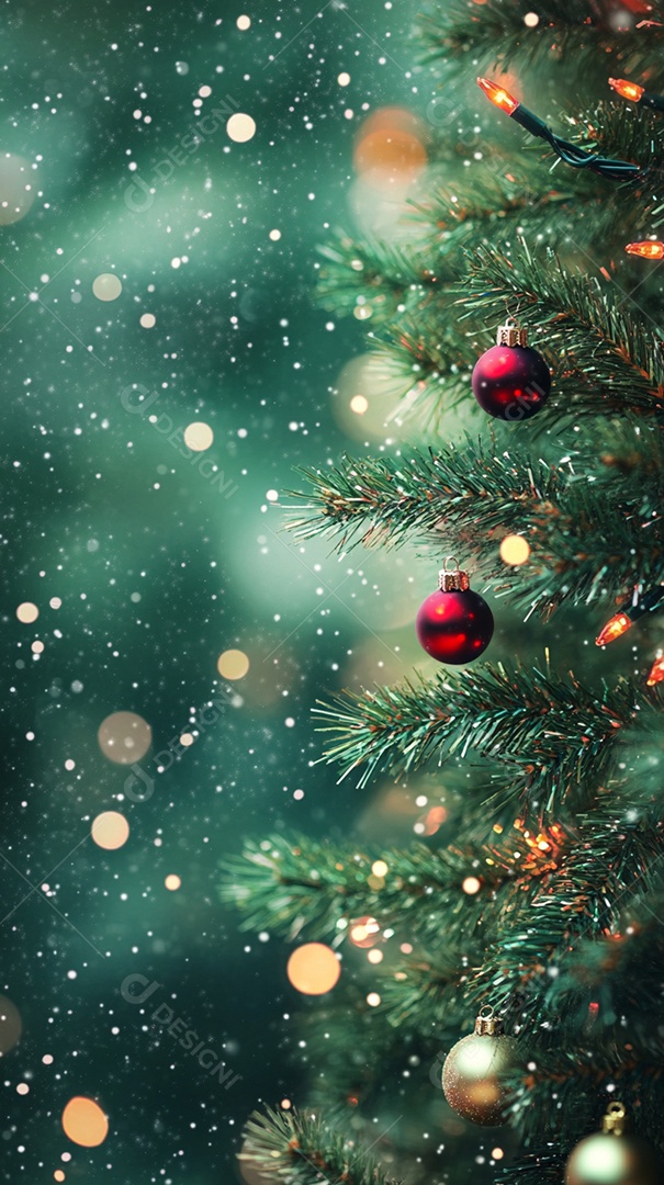 Fundo verde com brilhos coloridos