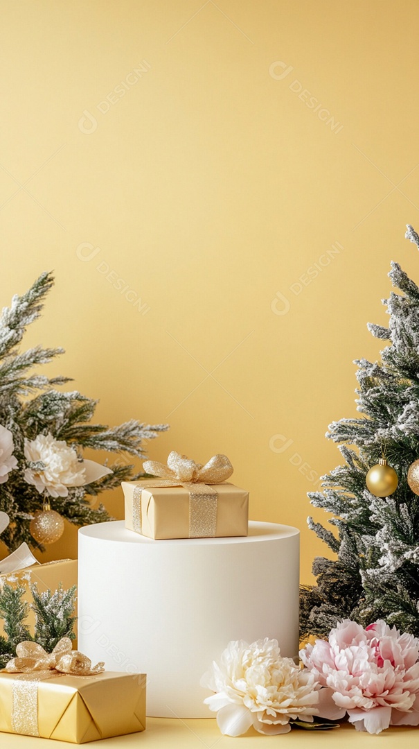 Fundo de cor única de pódio de produto vazio