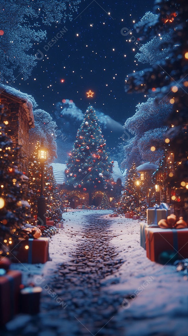 Esquema de cores azul ao ar livre céu estrelado Natal