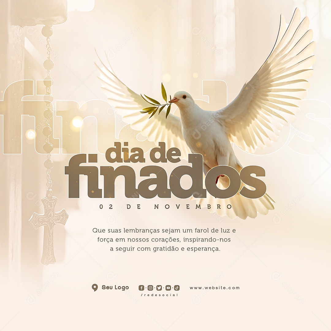 Dia de Finados 02 de Novembro Social Media PSD Editável
