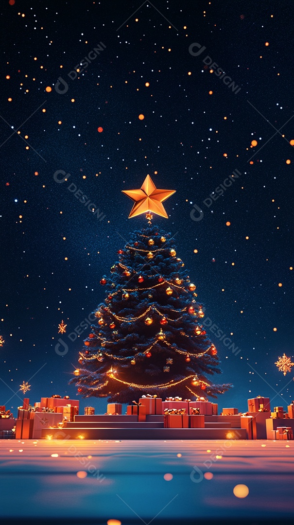 Esquema de cores azul ao ar livre céu estrelado Natal