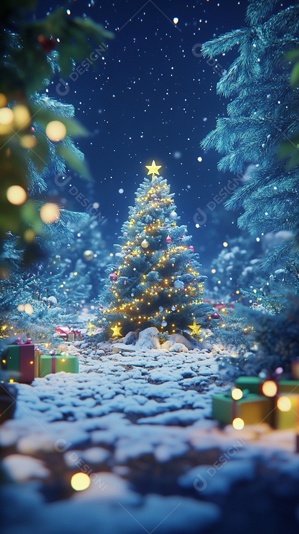 Esquema de cores azul ao ar livre céu estrelado Natal