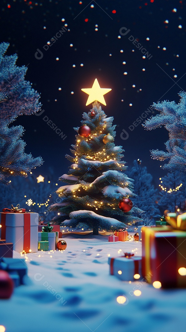 Esquema de cores azul ao ar livre céu estrelado Natal