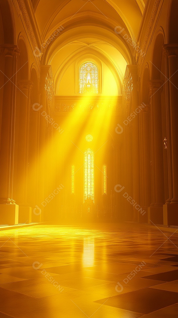 Retrato realista de igreja vazia