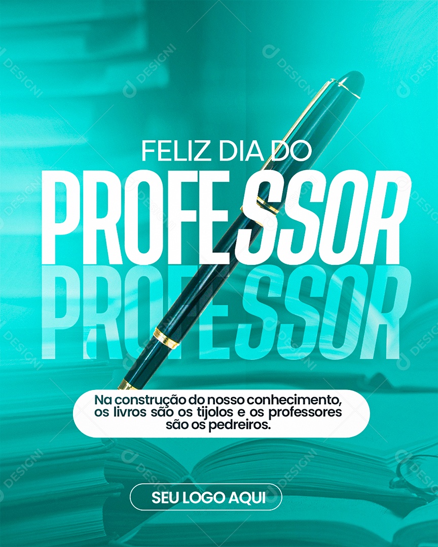 Feliz Dia do Professor 15 de Outubro Social Media PSD Editável