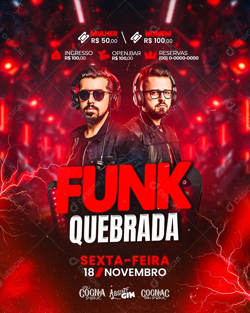 Flyer Funk Quabrada Social Media PSD Editável