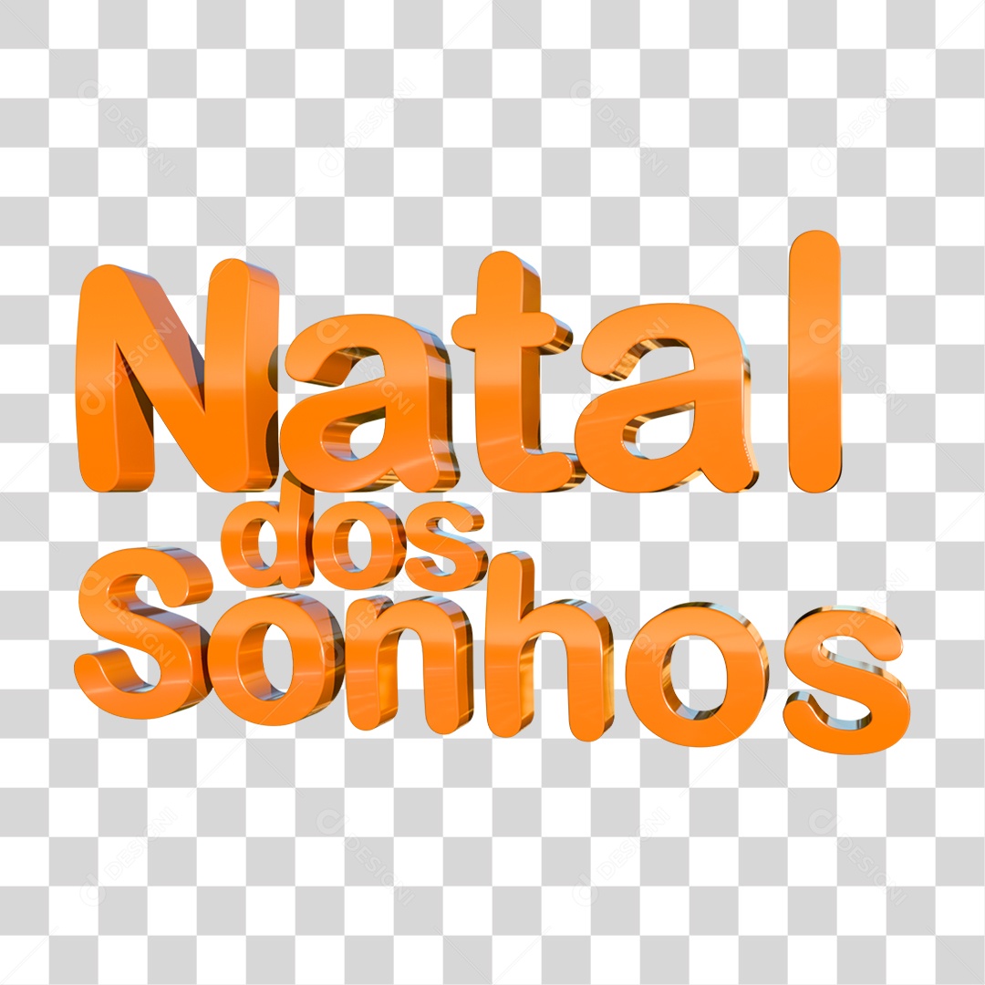 Natal Dos Sonhos Texto 3D Para Composiçäo PNG Transparente