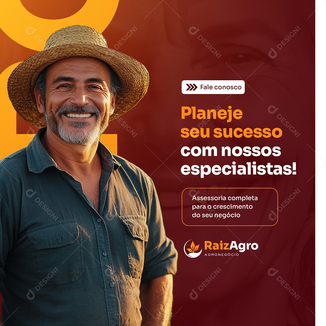 Agro Planeje seu Sucesso com Nossos Especialistas Social Media PSD Editável