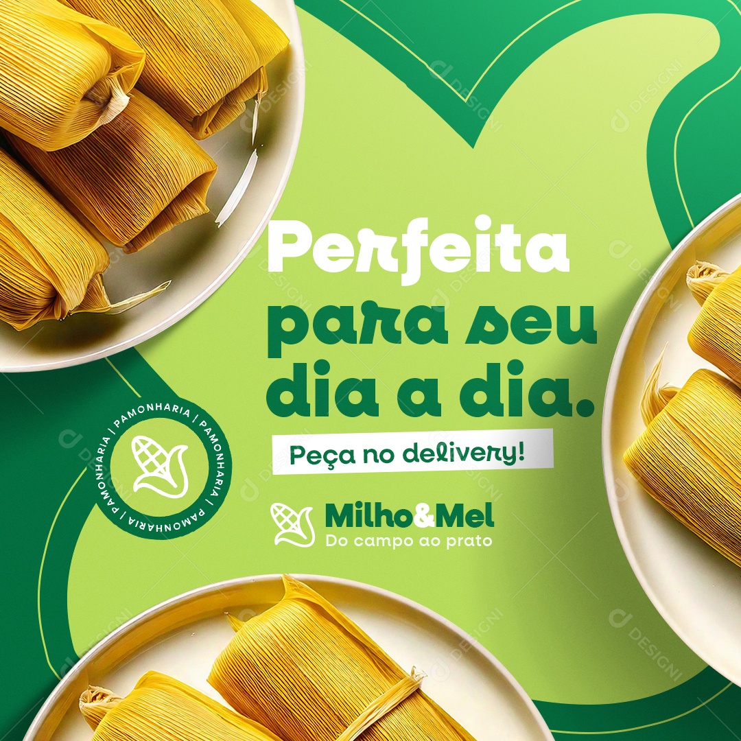 Pamonharia Perfeita para Seu Dia a Dia Social Media PSD Editável