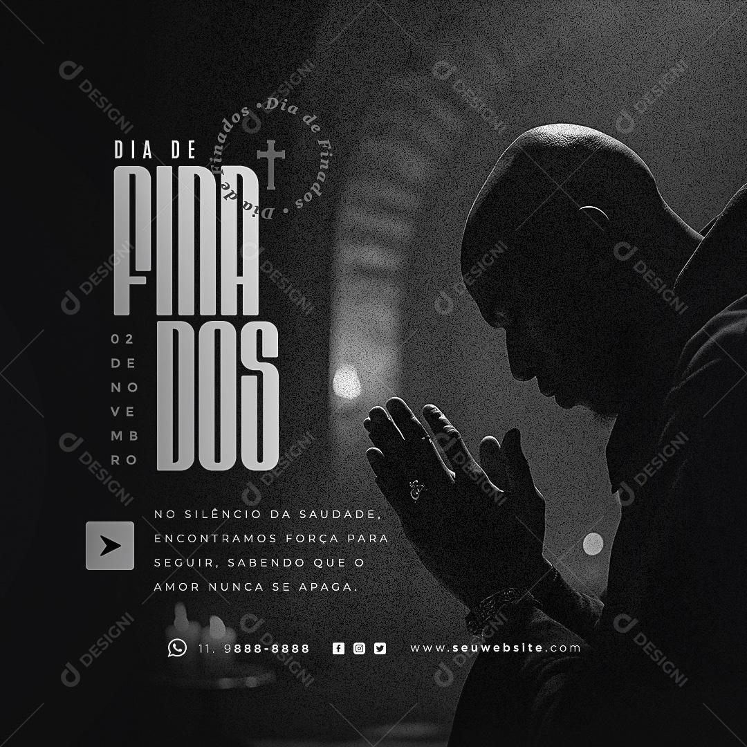 Dia de Finados 02 de Novembro Social Media PSD Editável