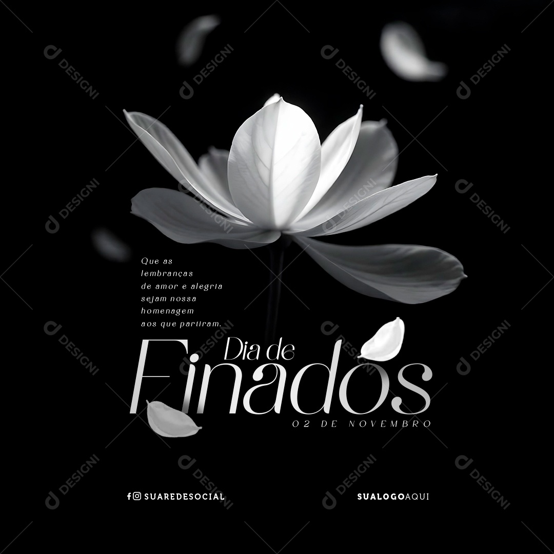 Dia de Finados 02 de Novembro Social Media PSD Editável