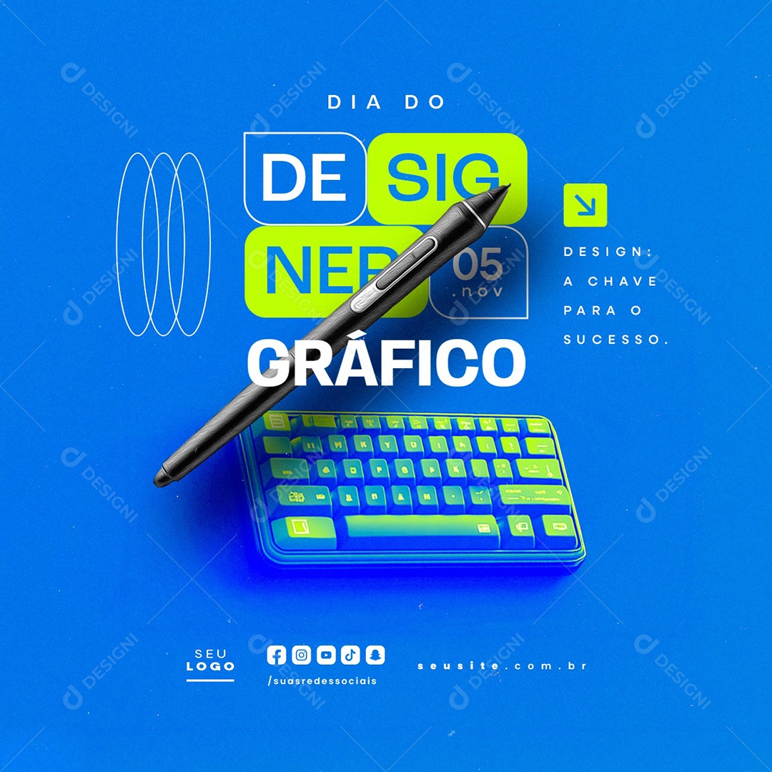 Dia do Designer Gráfico 05 de Novembro A Chave para o Sucesso Social Media PSD Editável