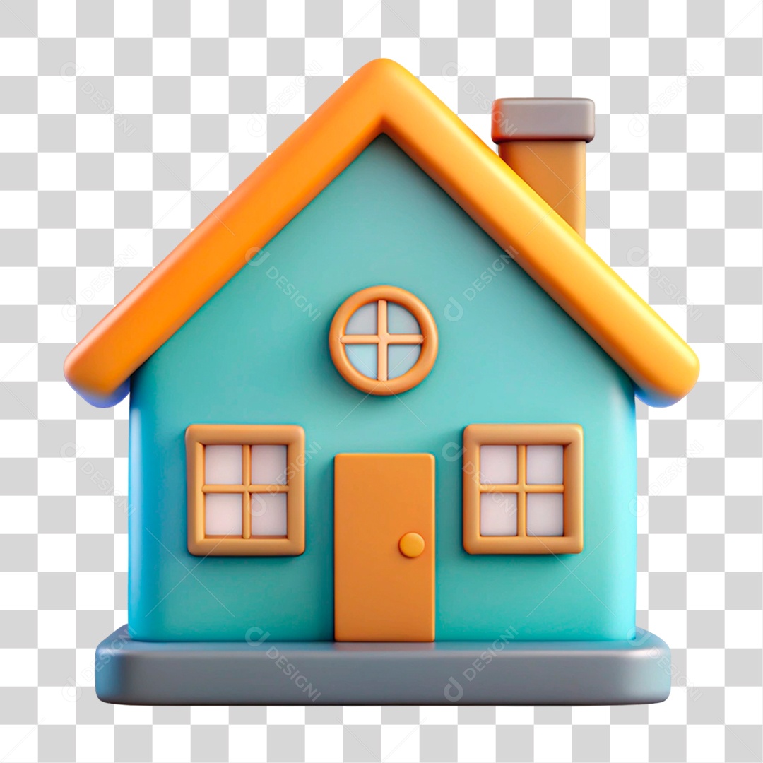 Casa Azul PNG Transparente